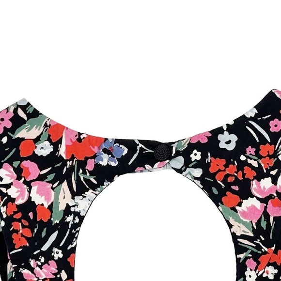 FREE PEOPLE Sunkissed Summer Mini Dress Lined Tulle Sleeveless Flowers Size 0 - Picture 6 of 9